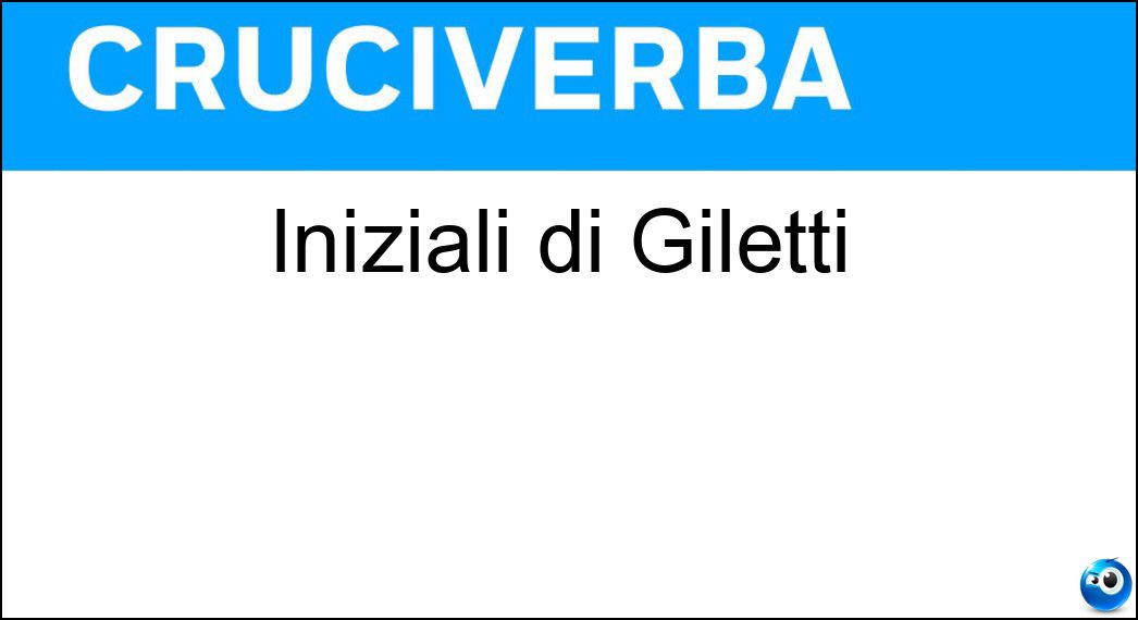 iniziali giletti