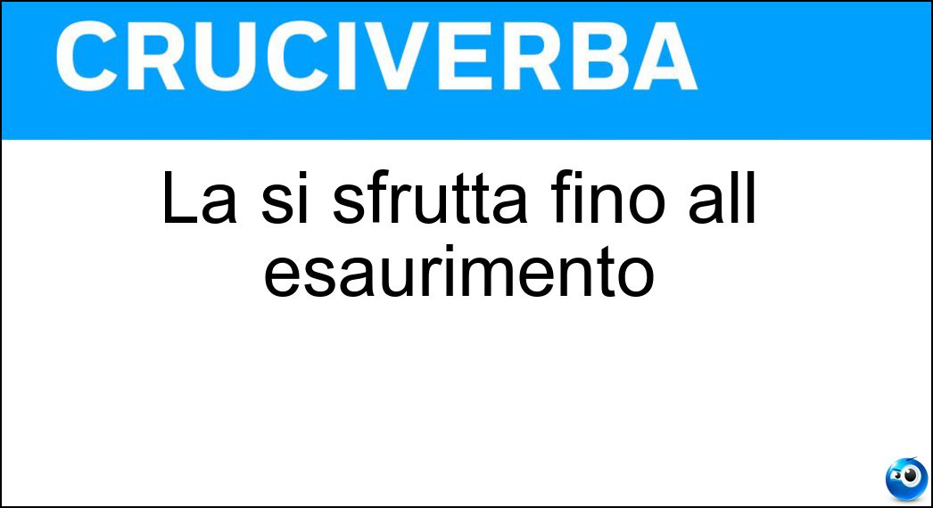 sfrutta fino