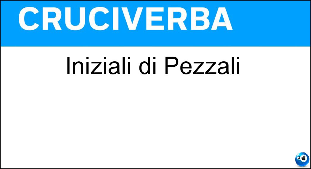 iniziali pezzali