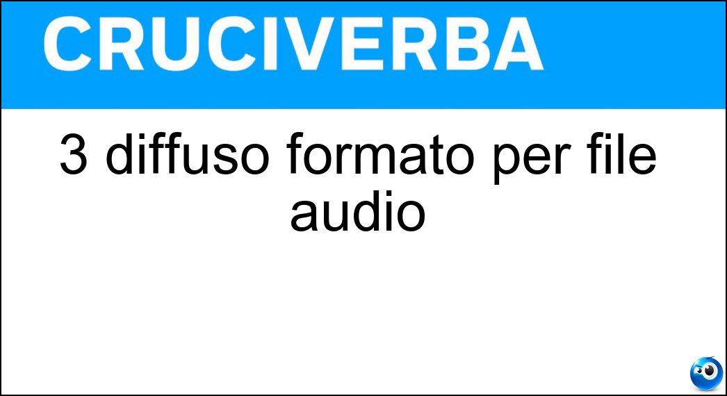 3 diffuso formato per file audio