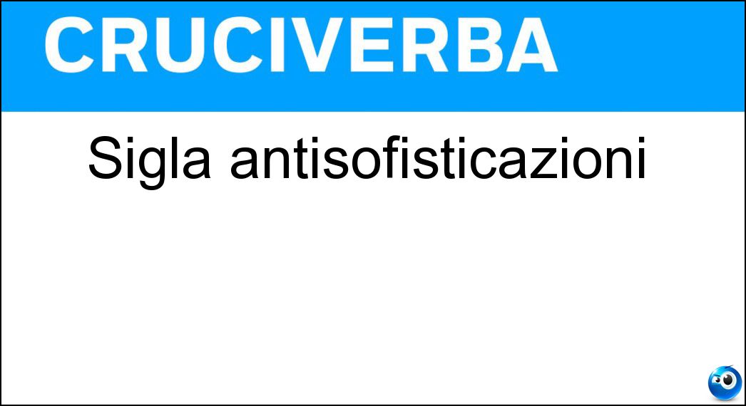 sigla antisofisticazioni