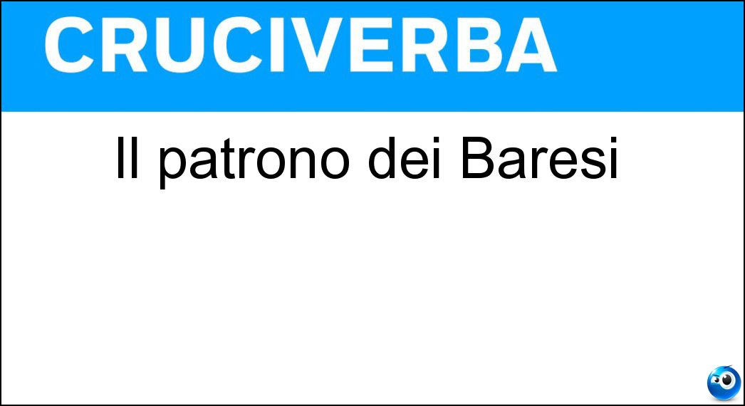 Il patrono dei Baresi