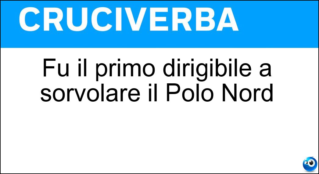 Fu il primo dirigibile a sorvolare il Polo Nord