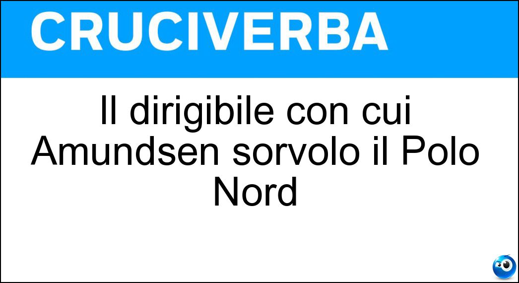 Il dirigibile con cui Amundsen sorvolò il Polo Nord