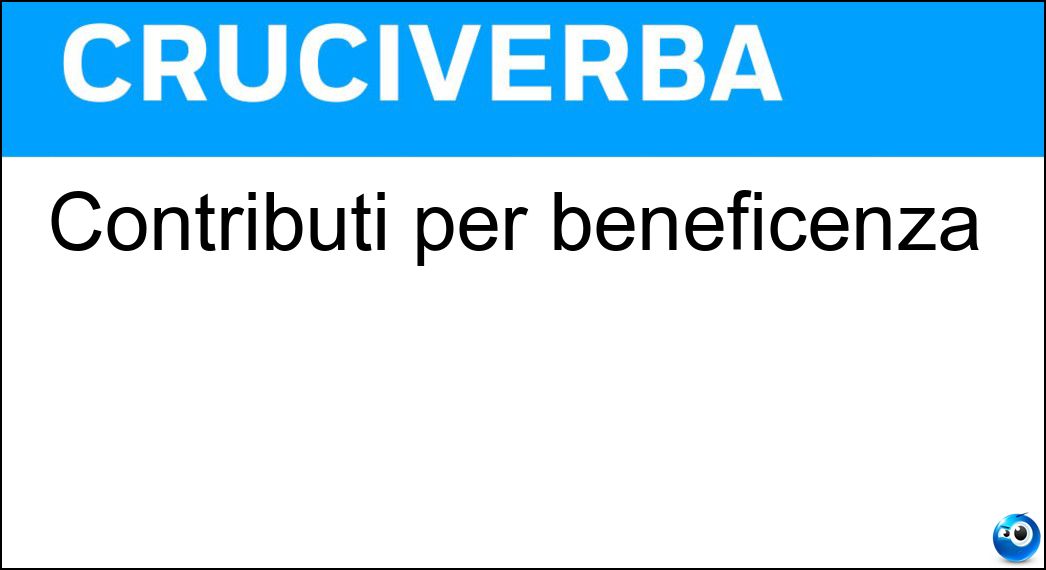 contributi beneficenza