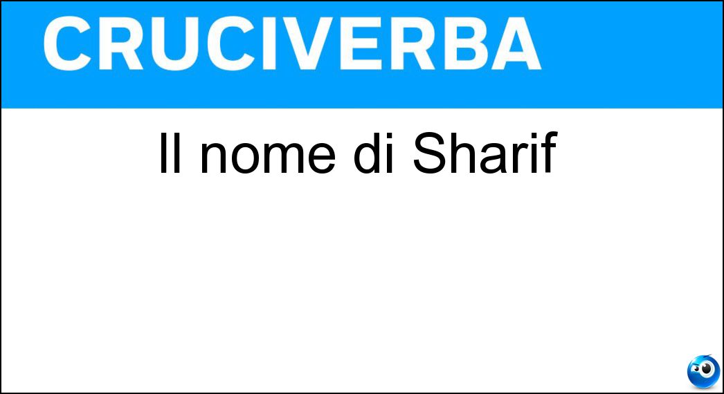 nome sharif