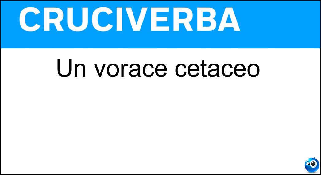 vorace cetaceo