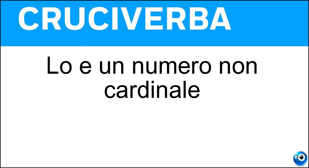 numero cardinale