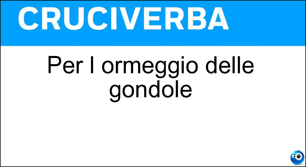 ormeggio delle