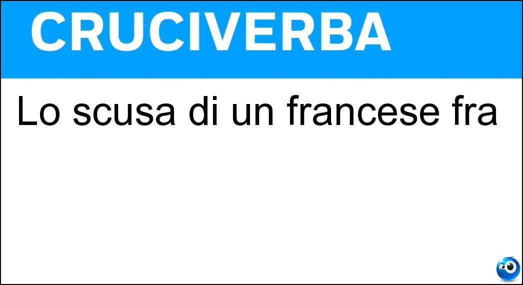 scusa francese