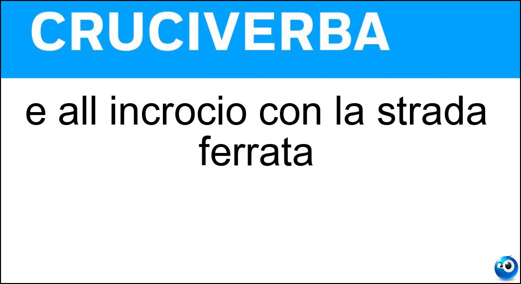 incrocio strada