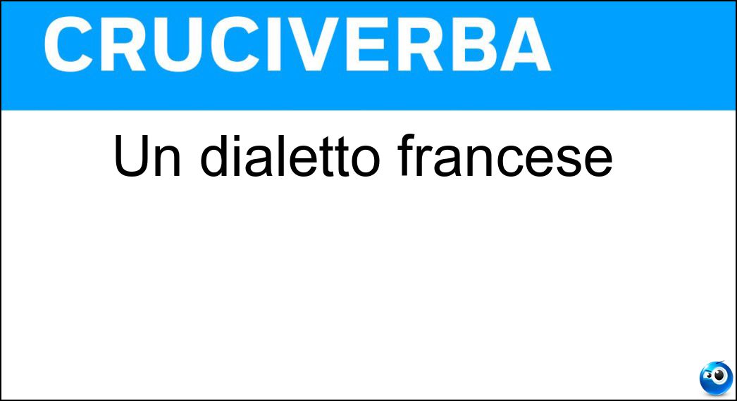 dialetto francese