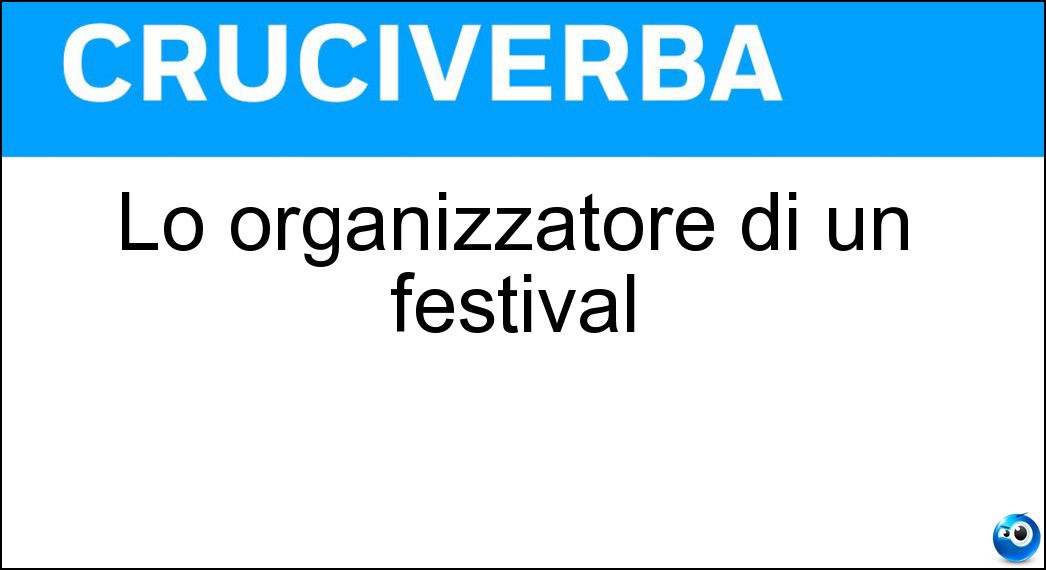 organizzatore festival