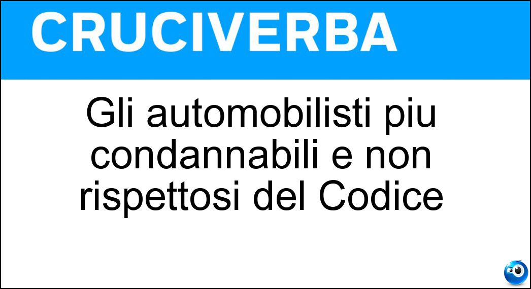 Gli automobilisti più condannabili e non rispettosi del Codice