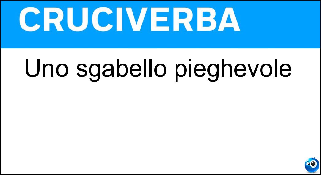 sgabello pieghevole