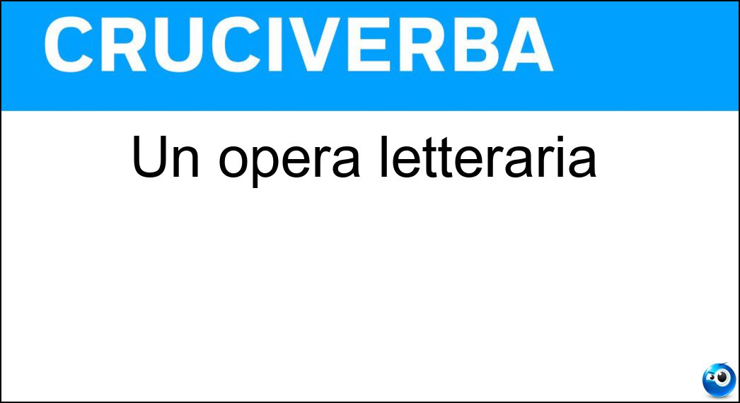 opera letteraria