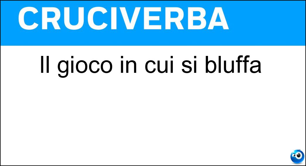 gioco bluffa