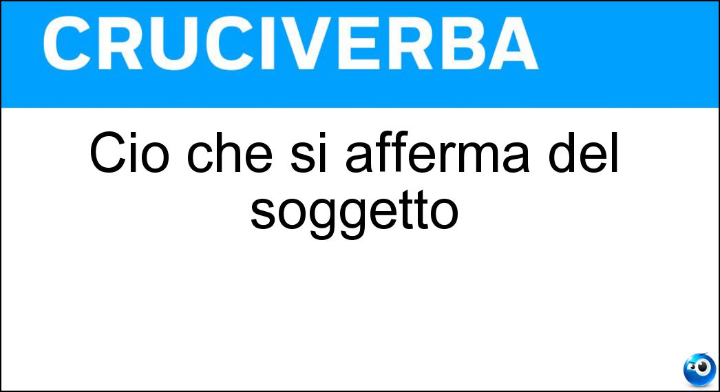 afferma soggetto