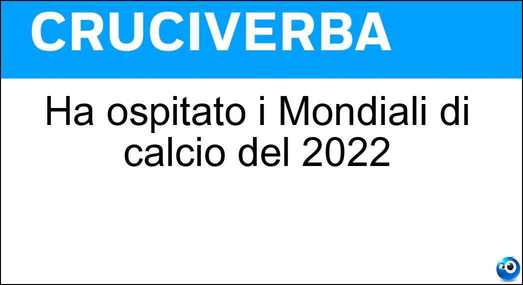 Ha ospitato i Mondiali di calcio del 2022