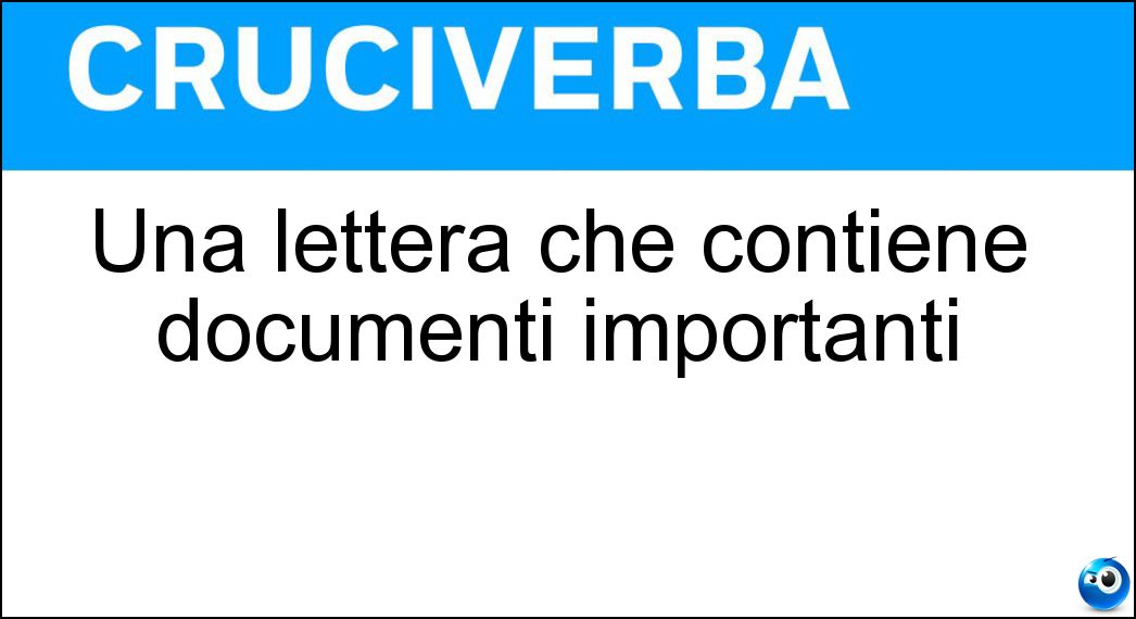 lettera contiene