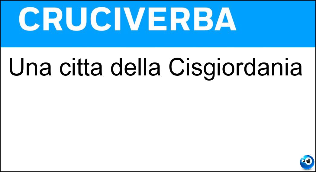 Una città della Cisgiordania