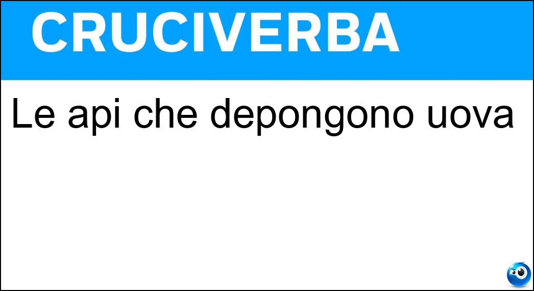 depongono uova