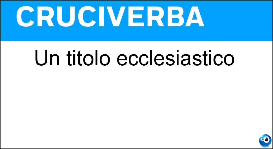 titolo ecclesiastico