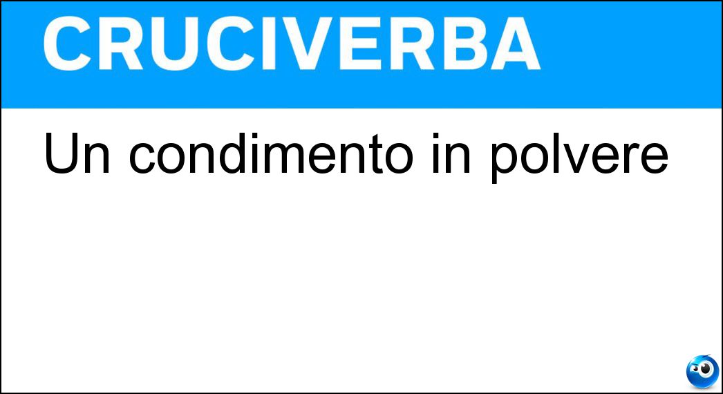 condimento polvere