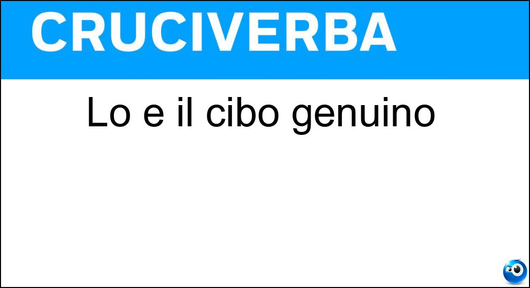 cibo genuino