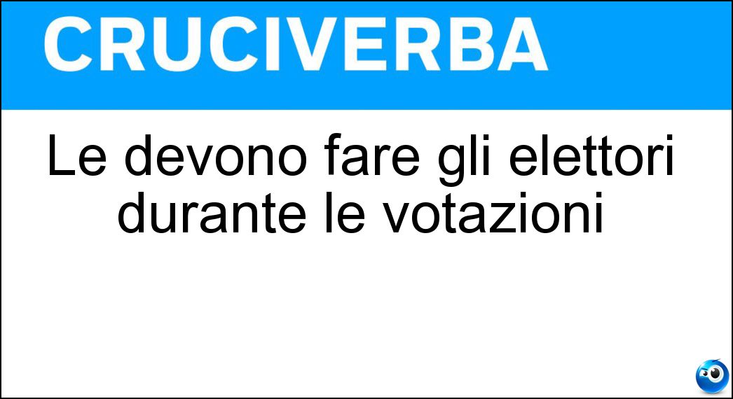 devono fare