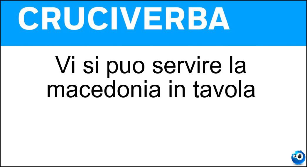 servire macedonia