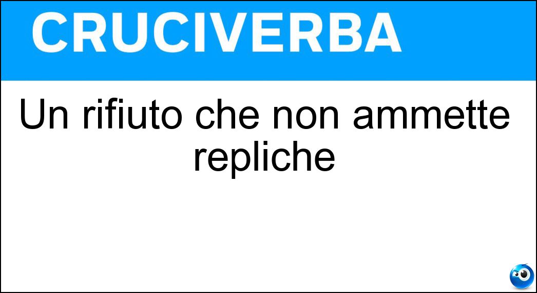 rifiuto ammette