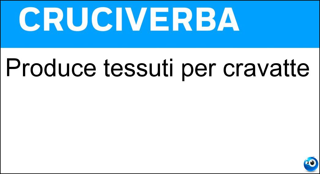 Produce tessuti per cravatte