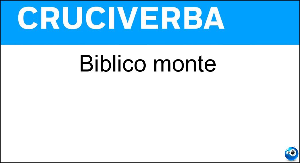biblico monte