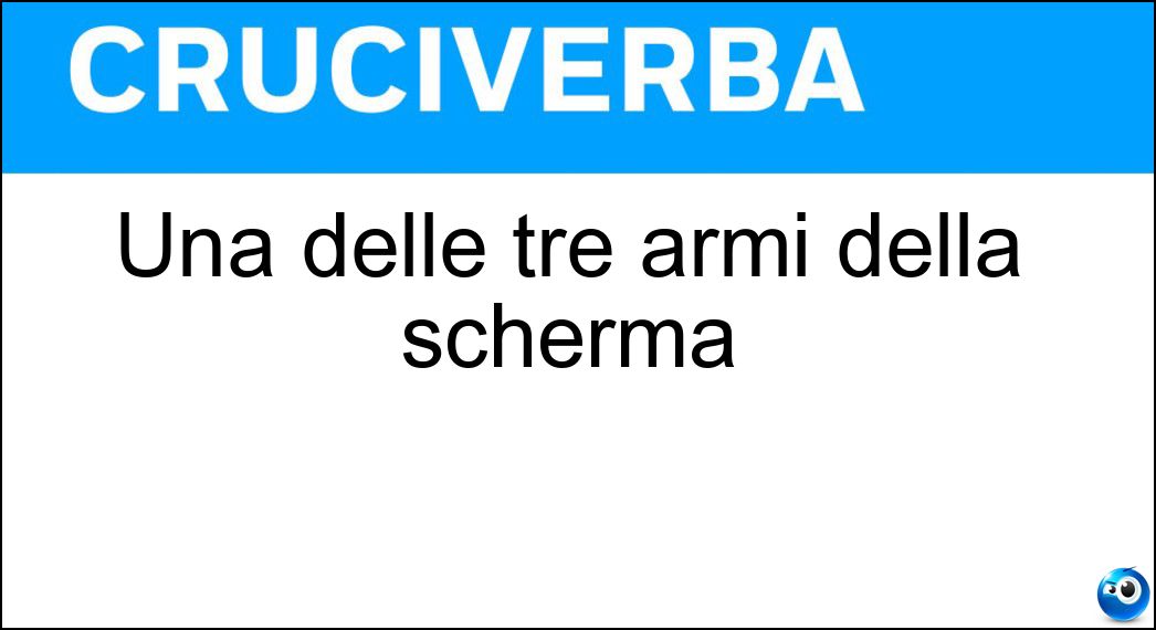 Una delle tre armi della scherma