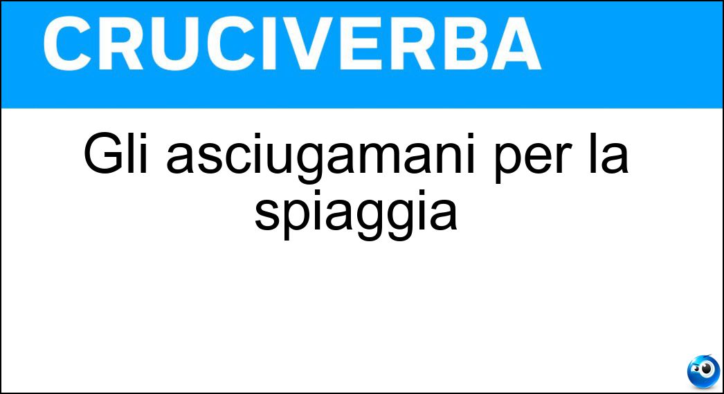 asciugamani spiaggia