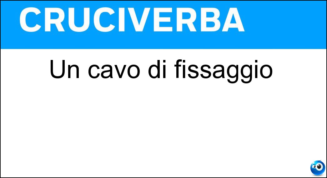 cavo fissaggio