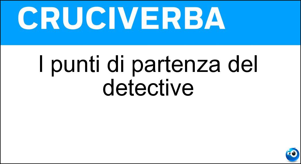 punti partenza