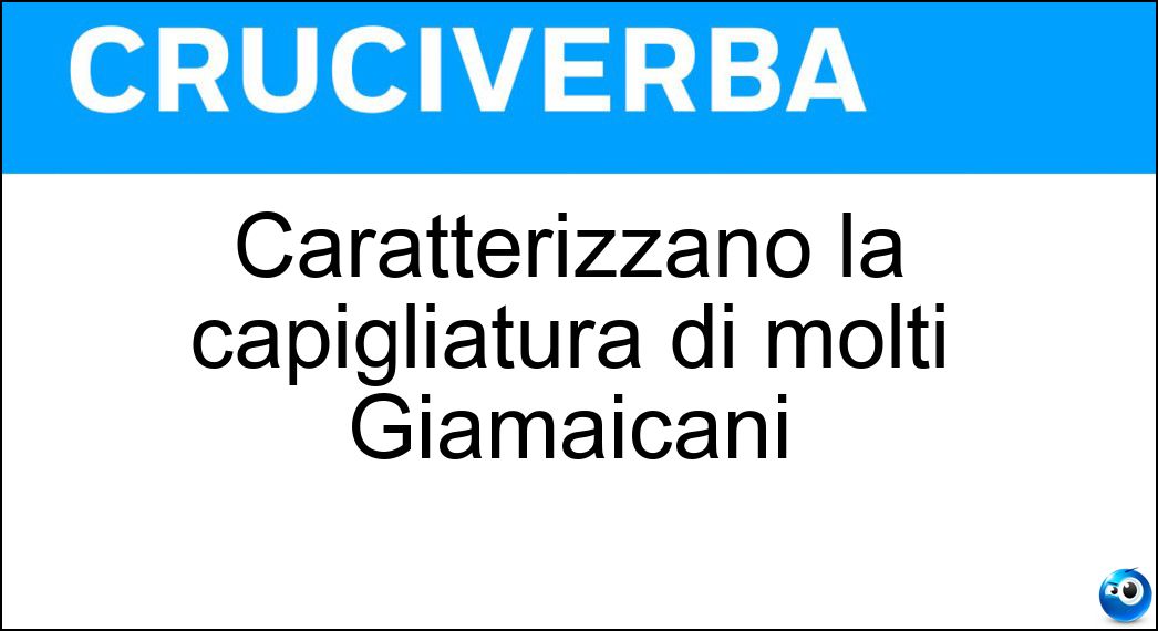 caratterizzano capigliatura