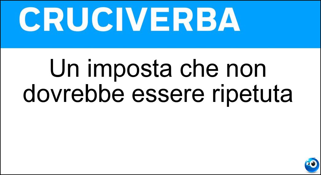 imposta dovrebbe