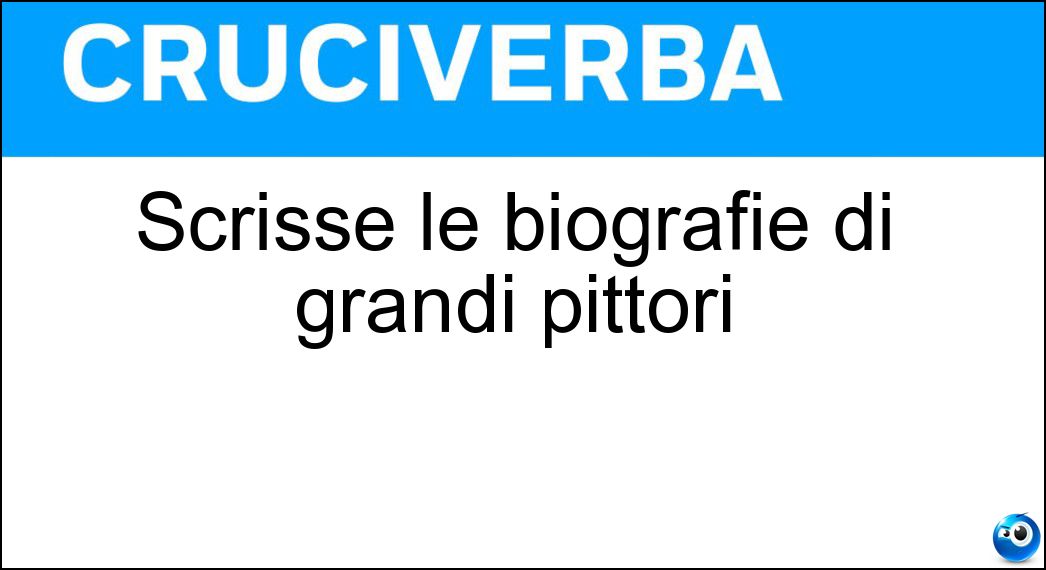 scrisse biografie