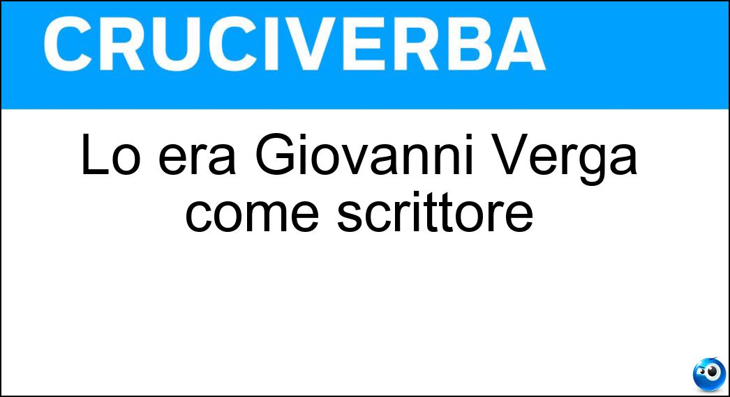 giovanni verga