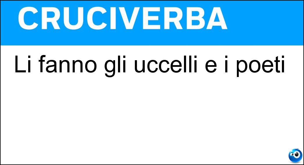 fanno uccelli