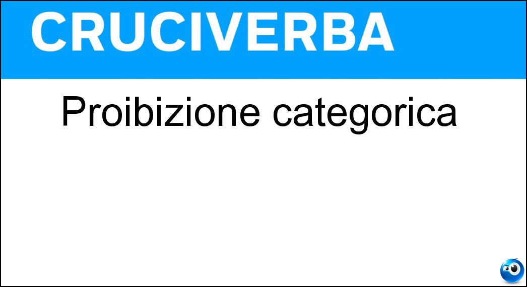 proibizione categorica