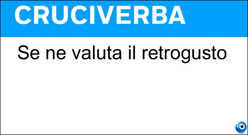 valuta retrogusto