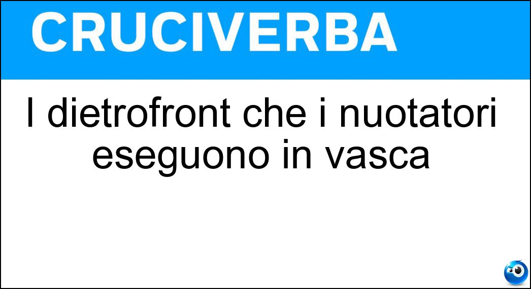 dietrofront nuotatori