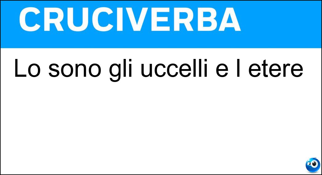 sono uccelli