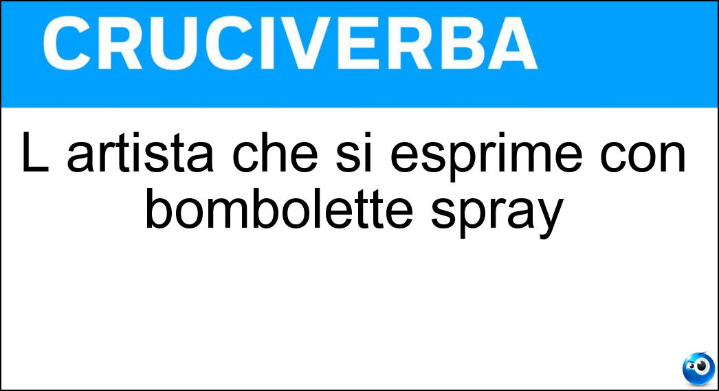 L artista che si esprime con bombolette spray