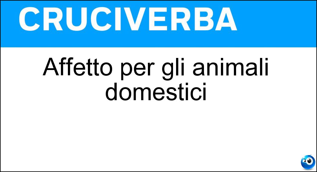 Affetto per gli animali domestici